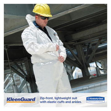 KleenGuard™ A35 Liquid And Particle Protection Coveralls, Zipper Front, Hooded, Elastic Wrists And Ankles, 2x-large, White, 25-carton freeshipping - TVN Wholesale